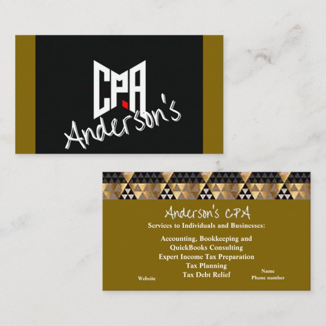 CPA Business Card (Front/Back)
