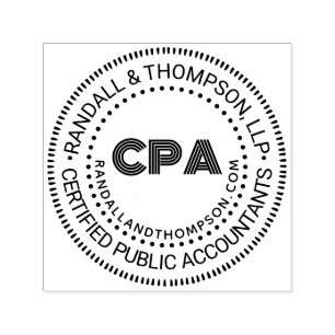 CPA Cert Public Accountant Firm Name URL #2 Self-inking Stamp