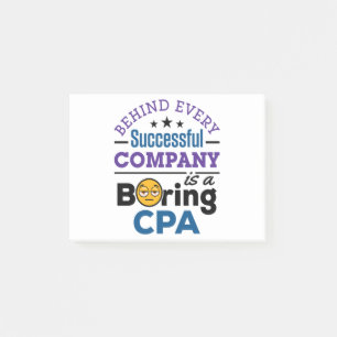 CPA Certified Public Accountant Boring CPA Post-it Notes