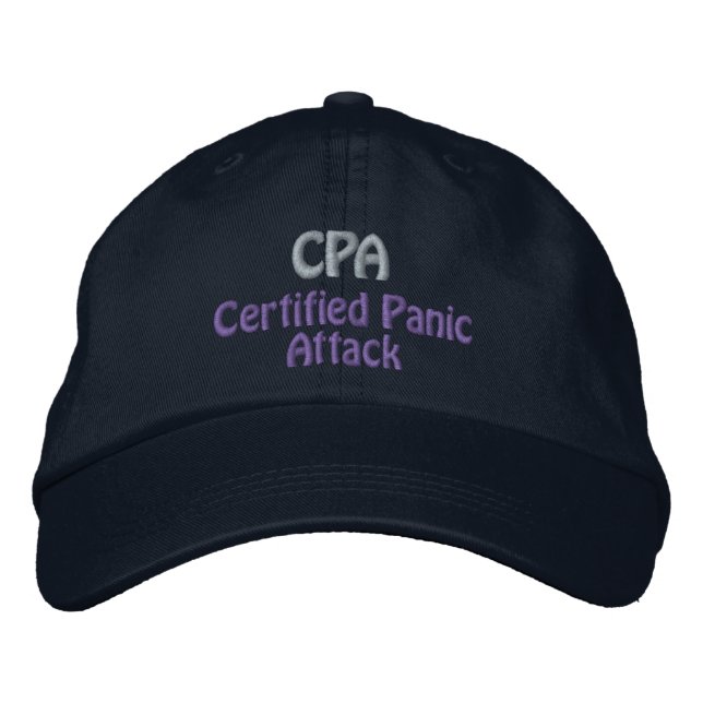 CPA - Certified Public Accountant Embroidered Hat (Front)