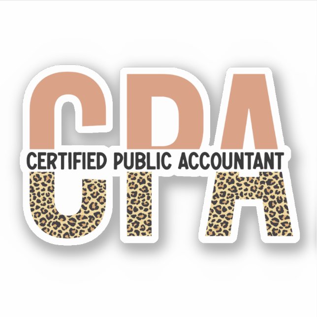 CPA Certified Public Accountant Leopard Print (Front)
