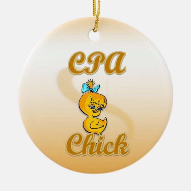 CPA Chick Ceramic Ornament (Front)