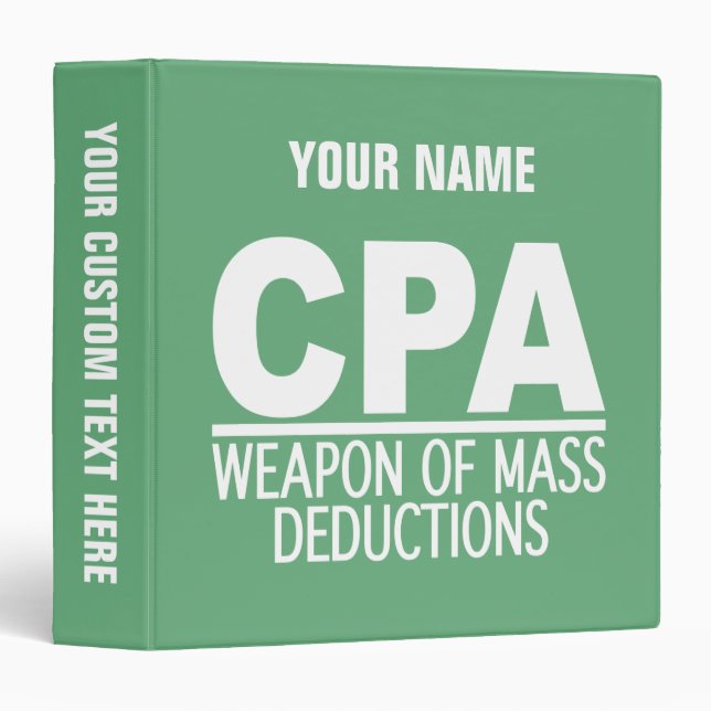 CPA custom name & colour binders (Front/Spine)