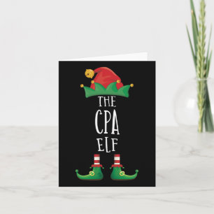 Cpa Elf Shirt Funny Family Matching Group Christma Card