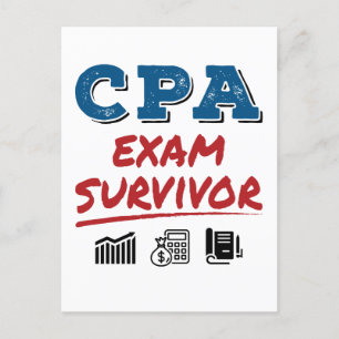 CPA Exam Survivor Postcard