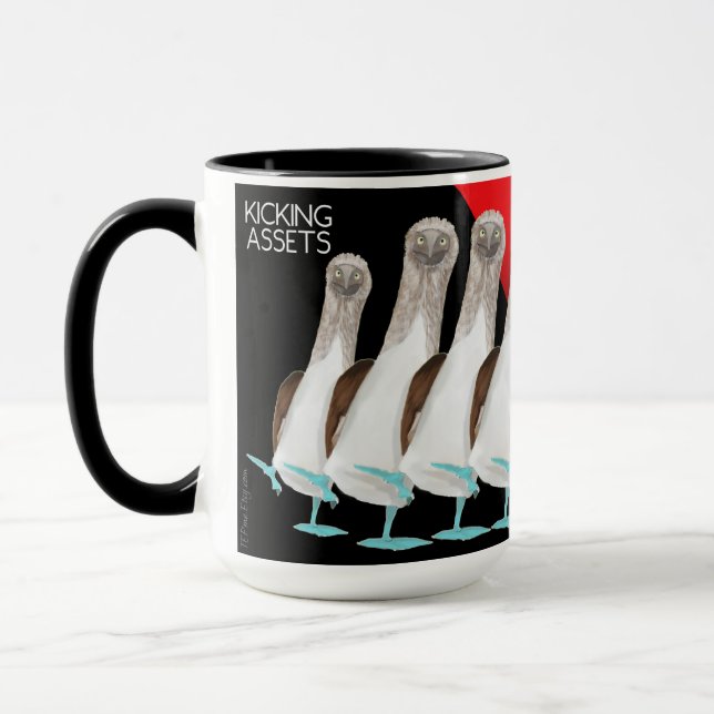 CPA Kicking Assets with a Bluefooted Bird Mug (Left)