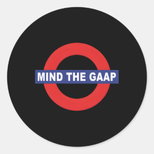Cpa Mind The Gaap Gap Accounting Classic Round Sticker