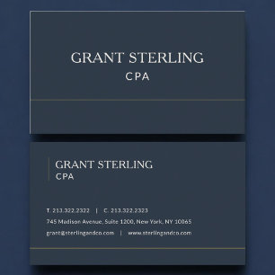 CPA Navy Blue Professional Business Card