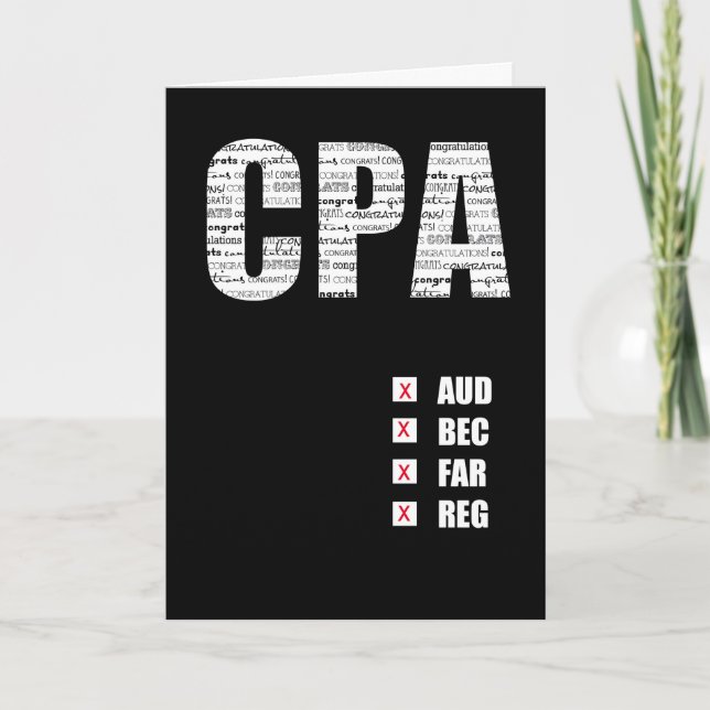 CPA Passing Test Custom Text Card (Front)