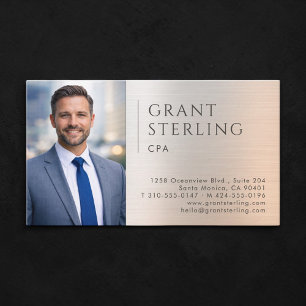 CPA Photo Metallic Business Card