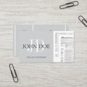 CPA Tax Preparer Accountant 1040; Pick Your Colour Business Card
