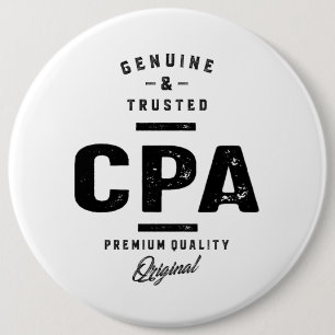 CPA Work Job Title Gift 6 Inch Round Button