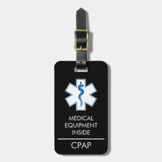 CPAP or Medical Alert Carry On Luggage Tag