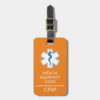 CPAP or Medical Alert Carry On Luggage Tag