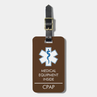 CPAP or Medical Alert Carry On Luggage Tag