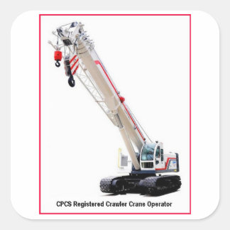CPCS Crawler Crane Operator Square Sticker