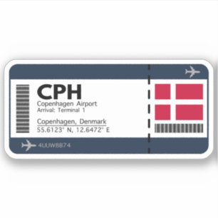 CPH Copenhagen Airport Boarding Pass - Travel