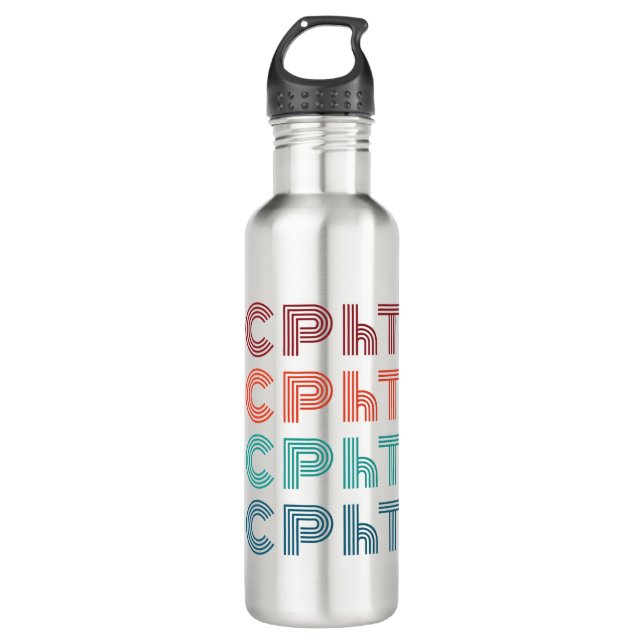 CPhT Certified Pharmacy Technician Pharma Tech 710 Ml Water Bottle (Front)