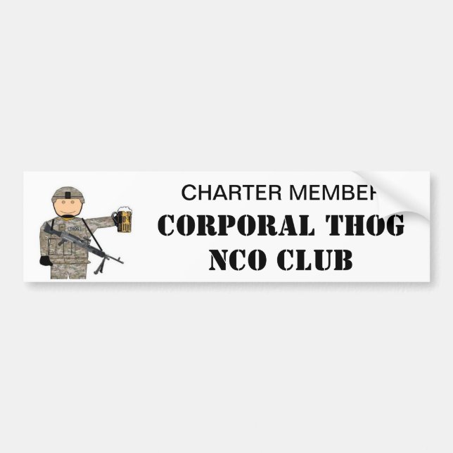 CPL THOG NCO CLUB BUMPER STICKER (Front)