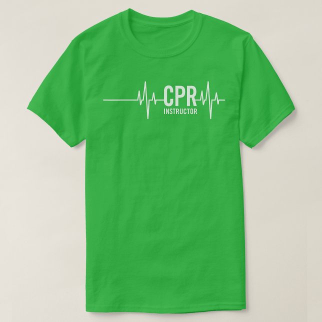 CPR AED Instructor Heartbeat  T-Shirt (Design Front)
