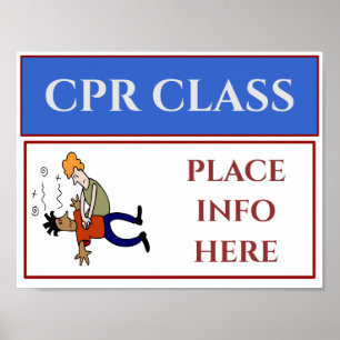 CPR Class Sign, add or edit text Poster