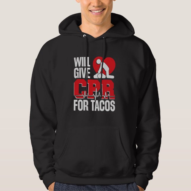 CPR Funny Manikin CPR Face Keychain CPR Instructor Hoodie (Front)