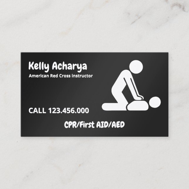 CPR Instructor First Aid Business Card (Front)