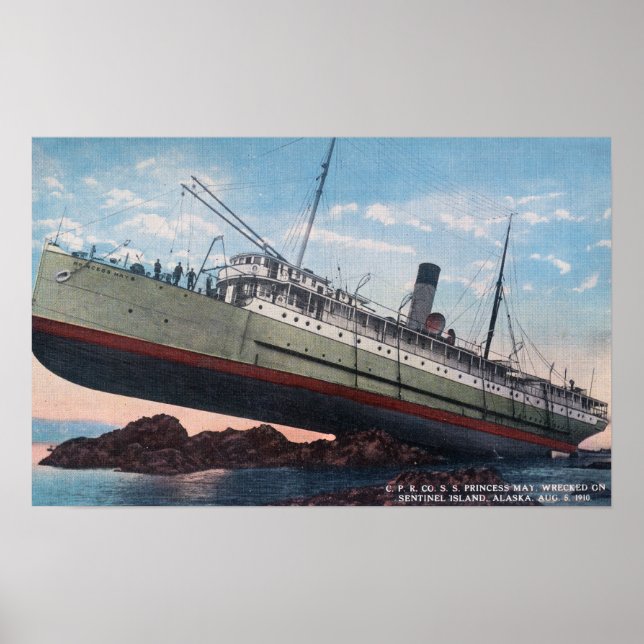 CPR SS Princess May WreckSentinel Island, AK Poster (Front)