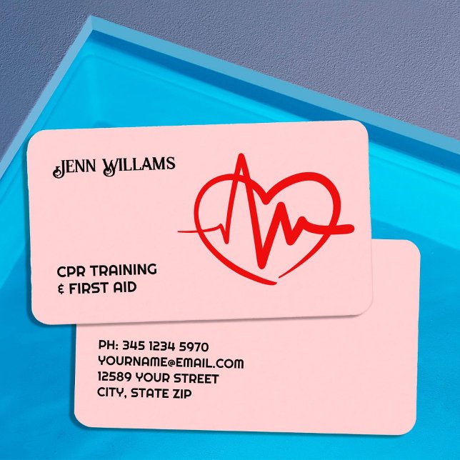 CPR Trainer Instructor Business Card (CPR Trainer Instructor Business Cards)