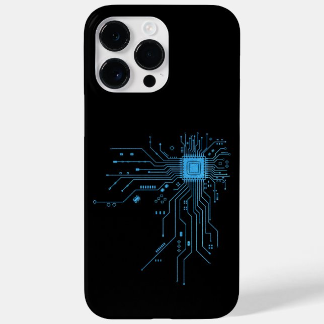 CPU Chip Circuit PCB Design Tech Lovers Computer  Case-Mate iPhone Case (Back)