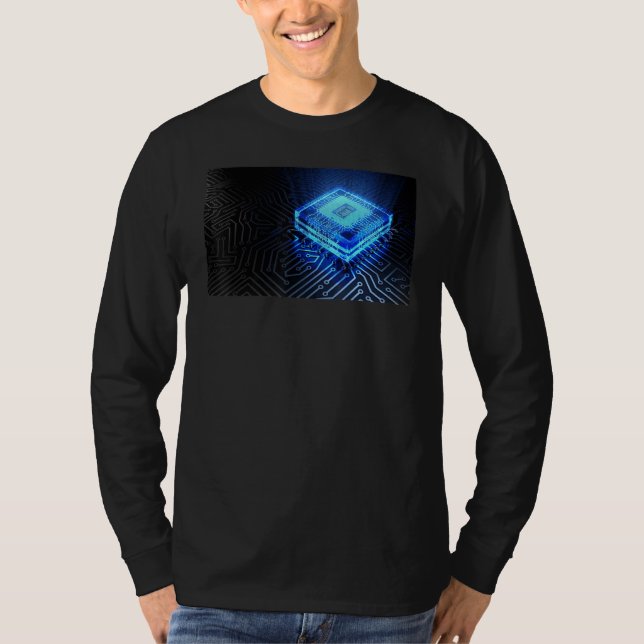 Cpu Gamer Nerd Computer Chip Computer Scientist Pc T-Shirt (Front)