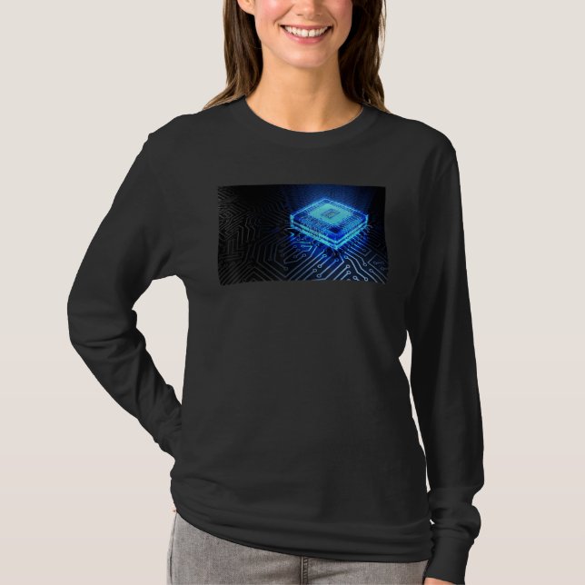 Cpu Gamer Nerd Computer Chip Computer Scientist Pc T-Shirt (Front)