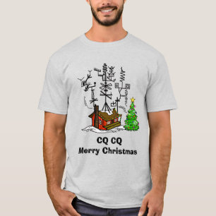 CQ CQ  Merry Christmas Ham Radio T-Shirt