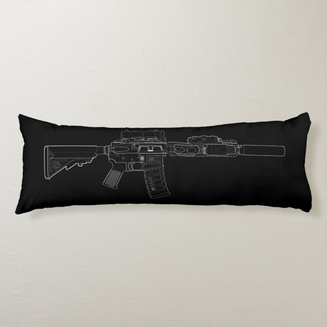 CQBR MK18 Mod 0 Black Body Pillow (Front)