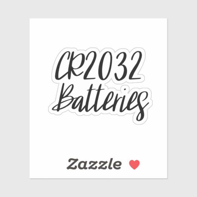 CR2032 Batteries Storage Sticker (Sheet)