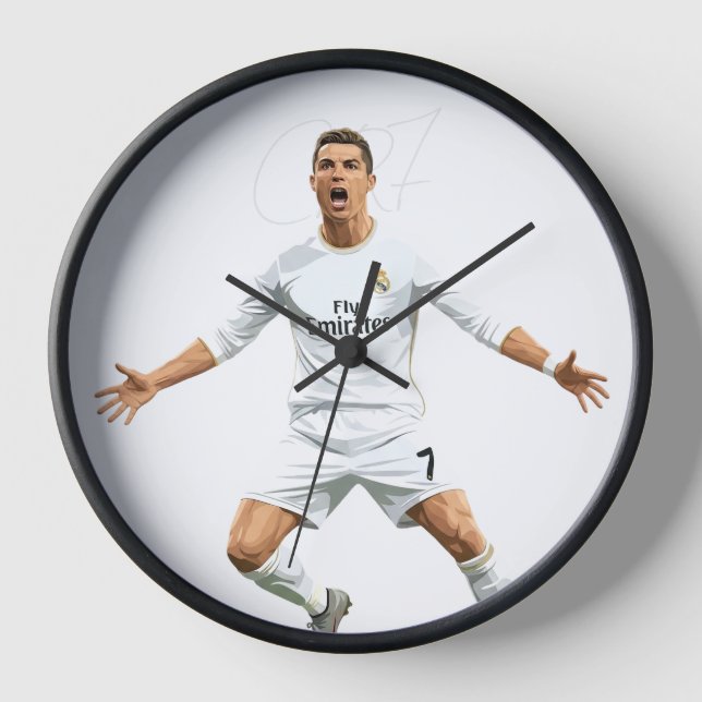 CR7 Cristiano Ronaldo - put your initials Clock (Front)