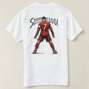 CR7 SIUUU Portugal 7 Soccer Sketch T-Shirt