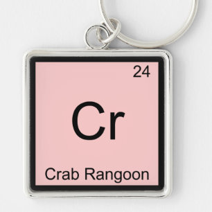 Cr - Crab Rangoon Funny Chemistry Element Symbol Keychain