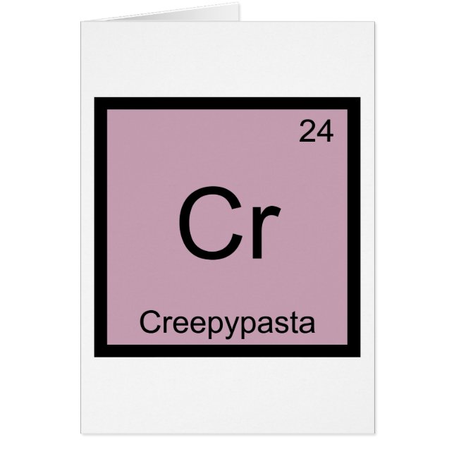 Cr - Creepypasta - Table périodique de chimie des  (Devant)