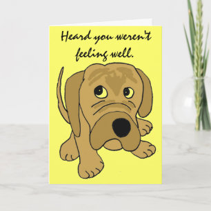 CR- Funny Puppy Get Well Card