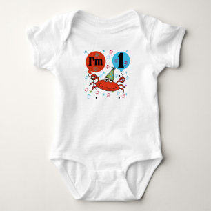 Crab 1st Birthday Baby Bodysuit