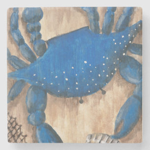 Crab and Scallop Shell Stone Coaster