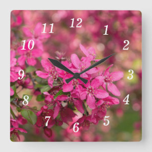 Crab Apple Blooms Wall Clock