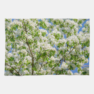 Crab apple blossom kitchen towel