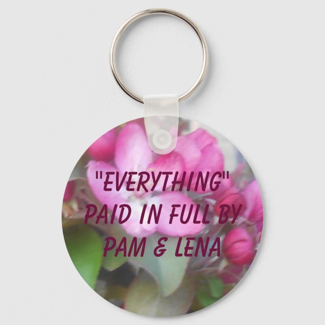 Crab Apple Design Keychain (Front)