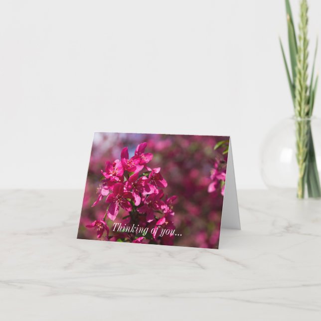 Crab Apple Shadows Thinking Of You Card (Front)