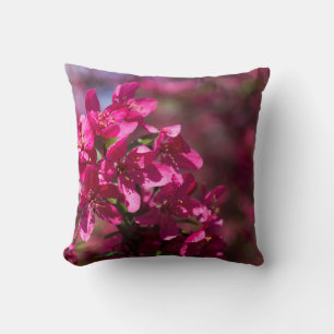 Crab Apple Shadows Throw Pillow