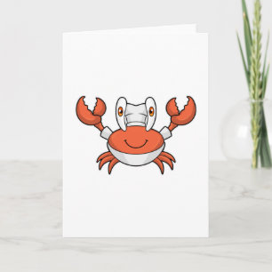 Crab as Cook with Cooking hat Card