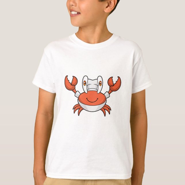 Crab as Cook with Cooking hat T-Shirt (Front)
