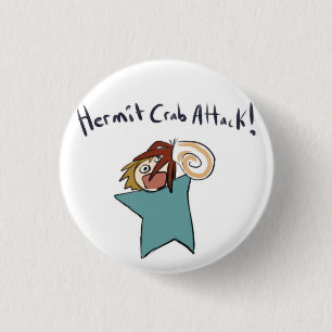 Crab Attack 1 Inch Round Button